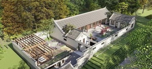 四合院|牛75万自建最美四合院,白墙黛瓦,庭院幽深,堪称传世之院