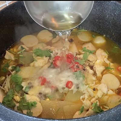 金汤豆腐滑鸡片