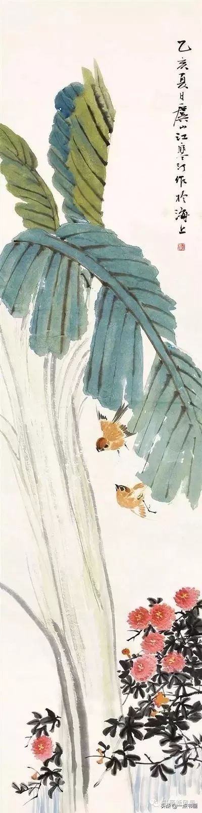 花鸟画@江寒汀 笔下的飞鸟30幅,不愧当代海派花鸟画第一人