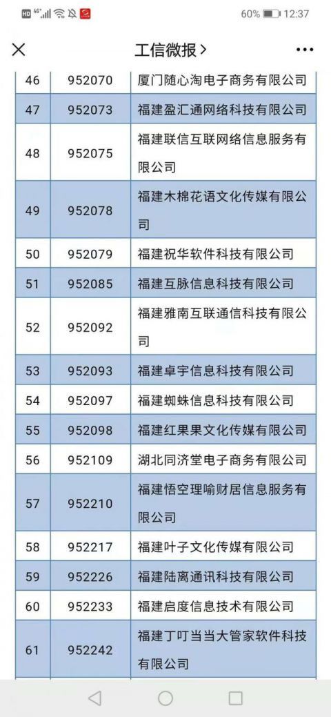 码号|工信部收回78个电信网码号，均为“95”开头