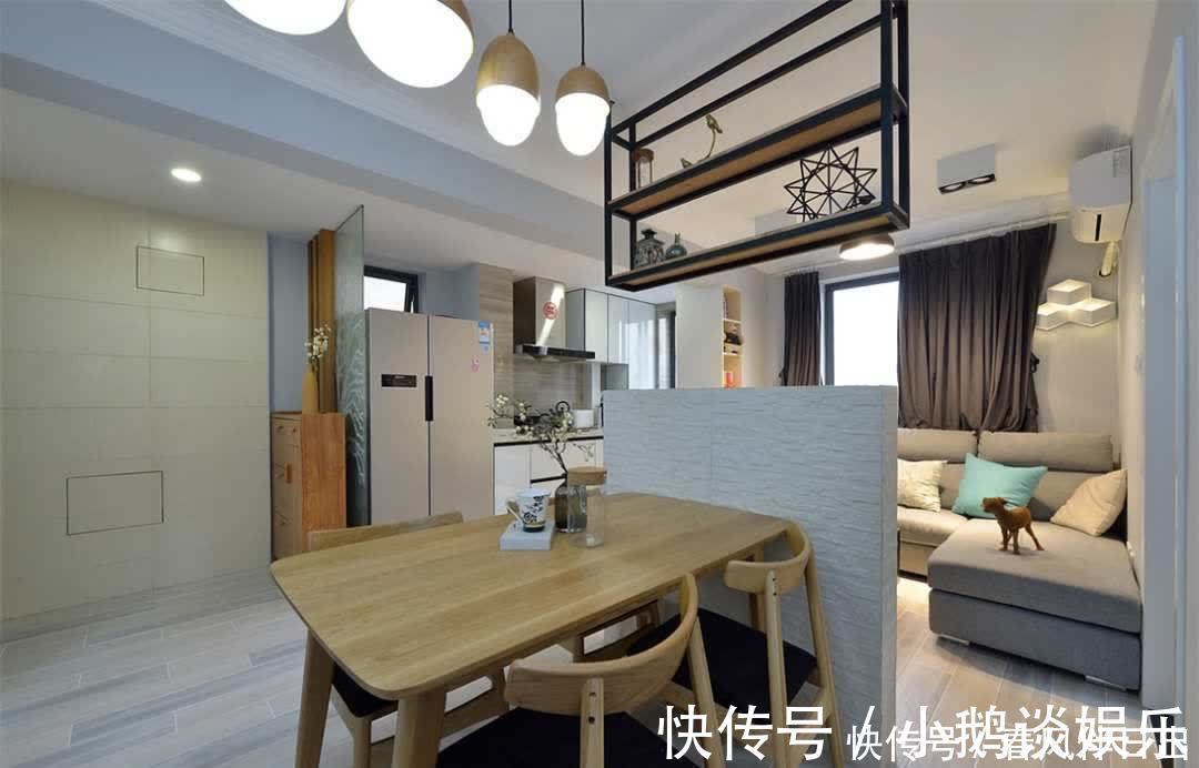 婚房|小夫妻20万打造48㎡婚房，卧室隔出次卧，客餐厨空间共用，牛！