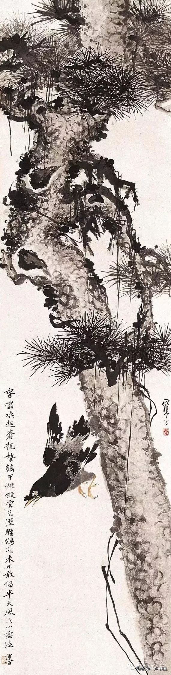 花鸟画@江寒汀 笔下的飞鸟30幅,不愧当代海派花鸟画第一人