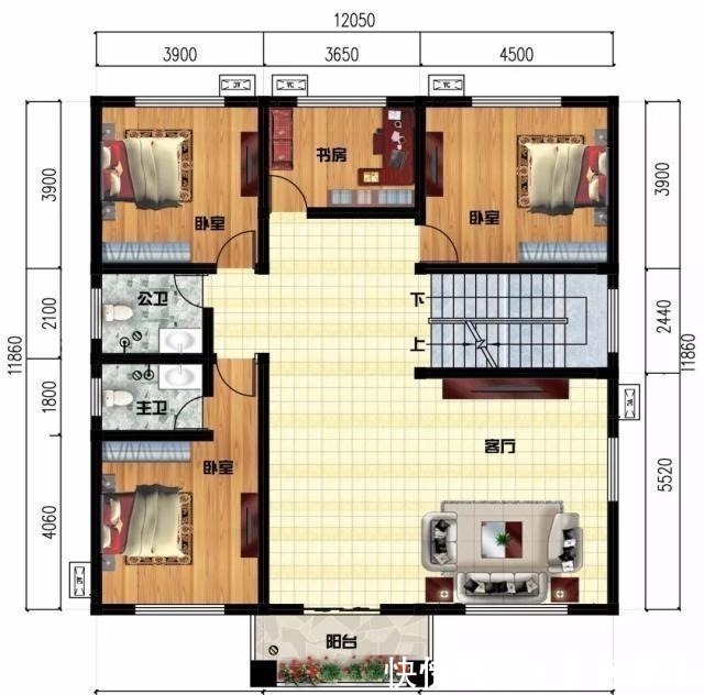 平面图|两栋进深尺寸相同的别墅,外观简约而大气,布局都不错!