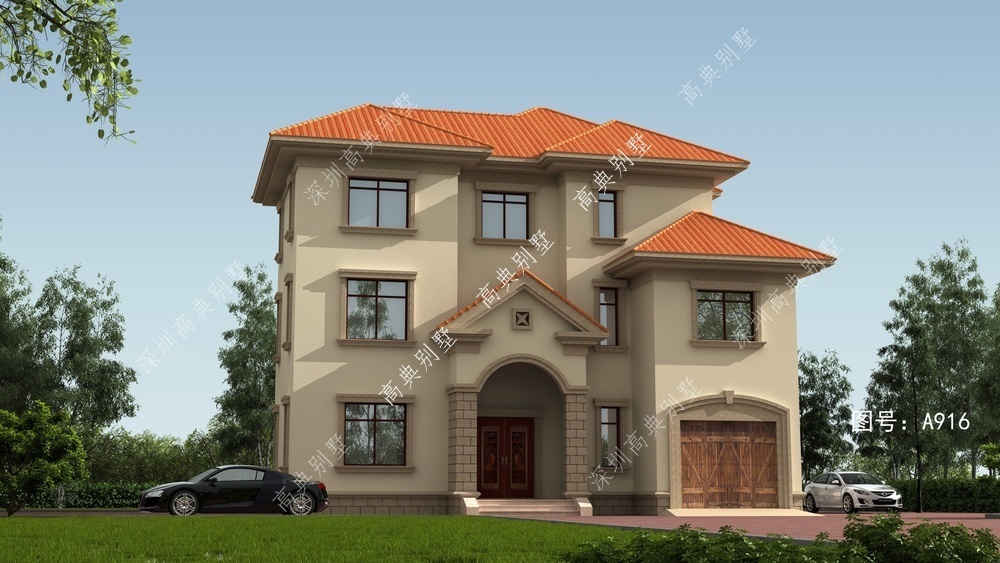 造型|三层欧式别墅,造型丰富大气,漂亮精美。?