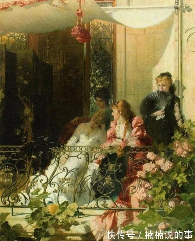 服饰#康拉德·基塞尔,把贵妇们的容貌与服饰,表现得极为富丽奢华!