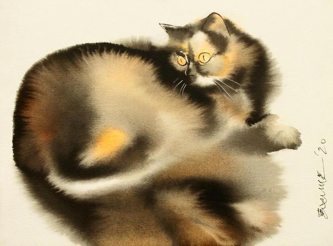 专画国画的老外,竟被10万人狂热追捧,看完作品立马佩服不已