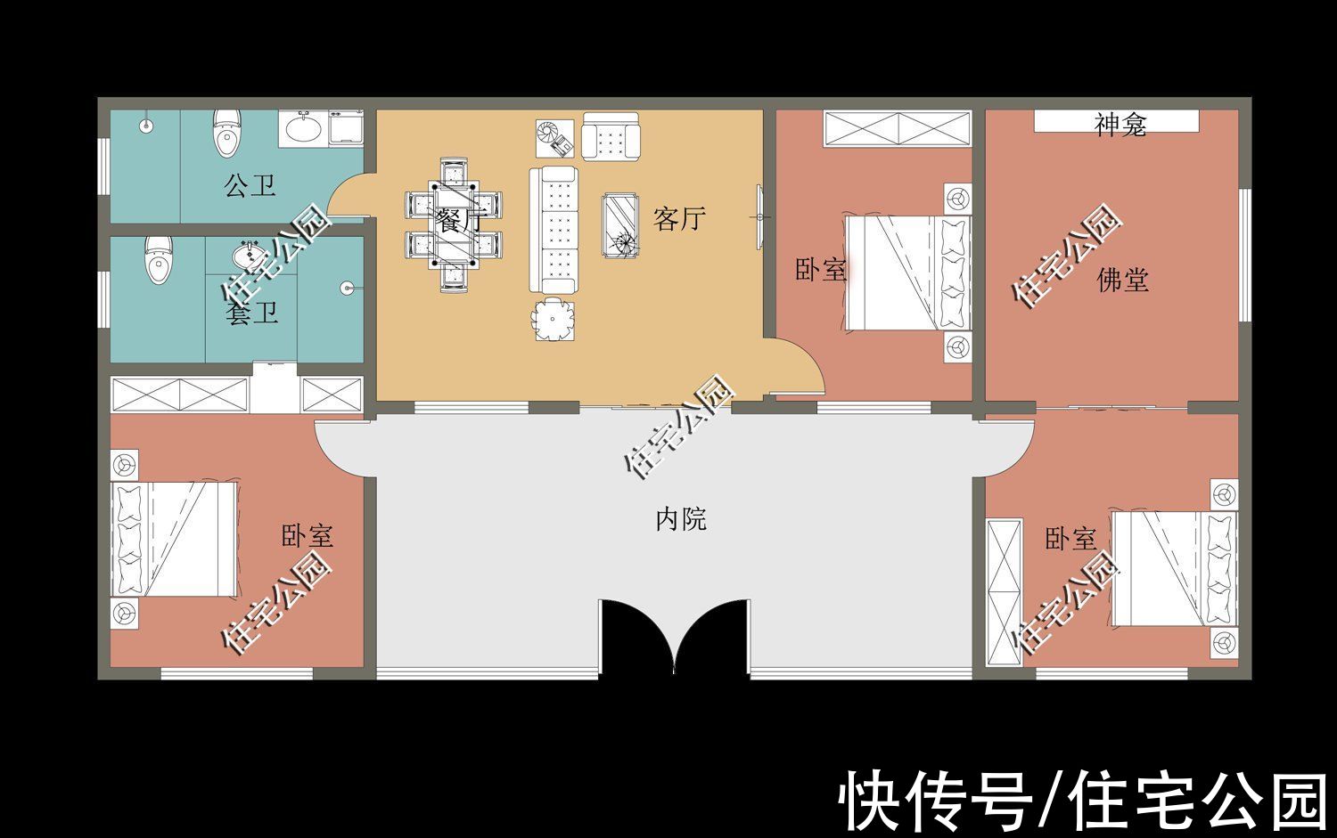 造价|造价20万起，给农村父母建的一层养老房，屋顶平台设计太赞了