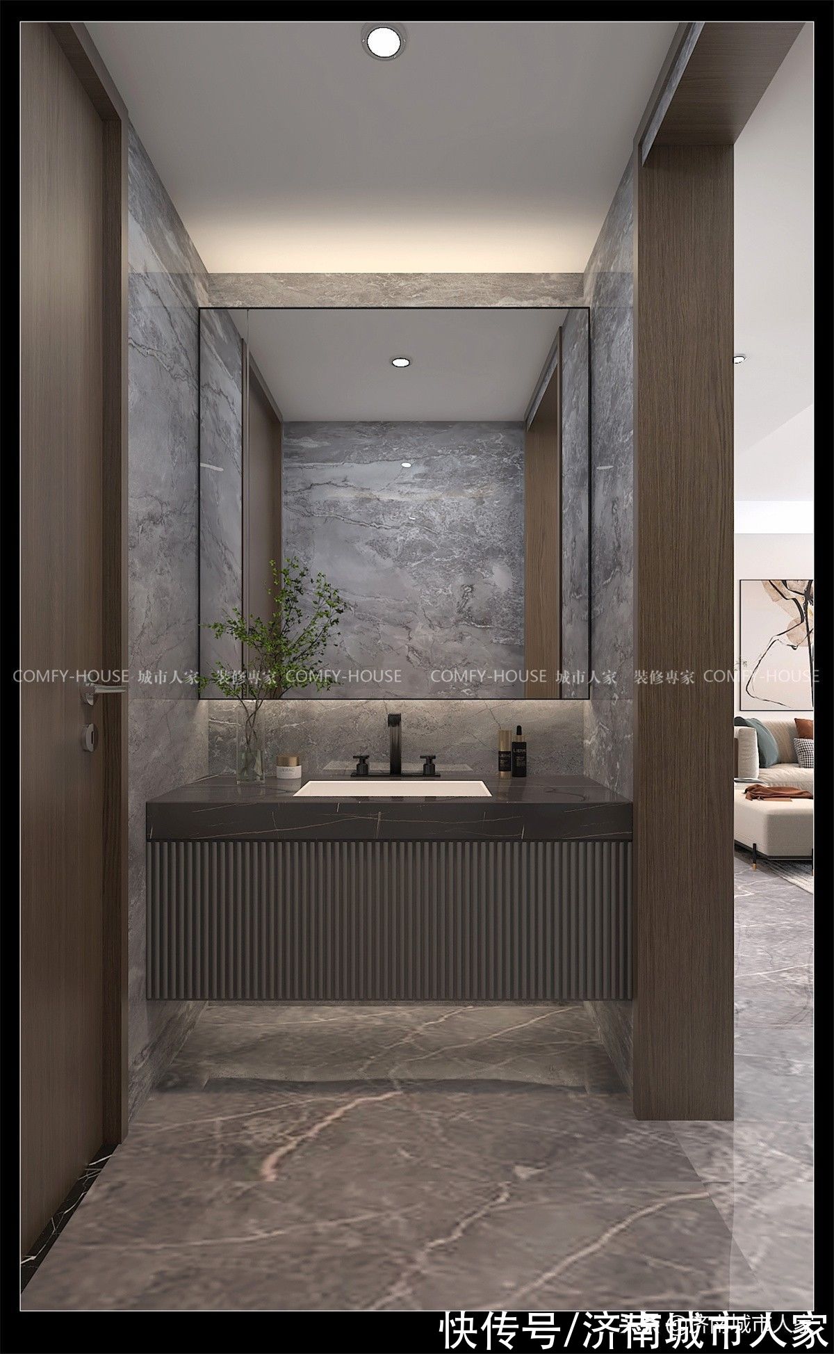 装修|长清湖润园166平现代风格装修效果图