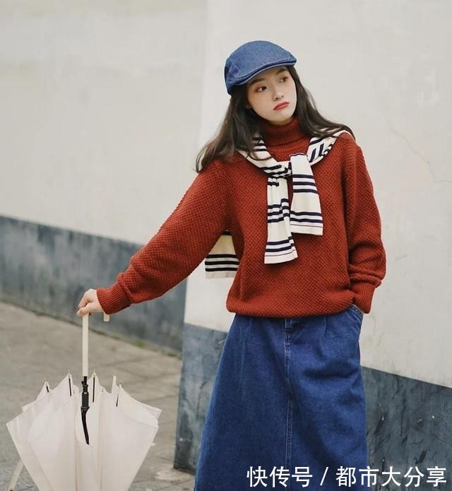 毛衣|今年流行的“红色毛衣”，如何搭配才显高级气质
