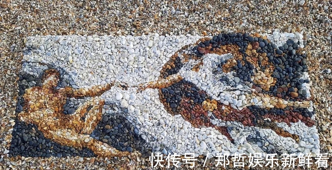 艺术家|艺术家用石头“作画”,再现传世经典,网友:我用笔都画不出来