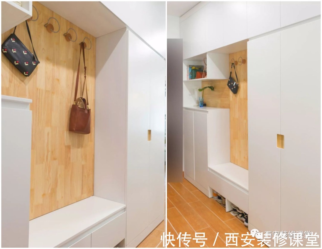 鞋柜|55㎡一室改两室,麻雀虽小五脏俱全