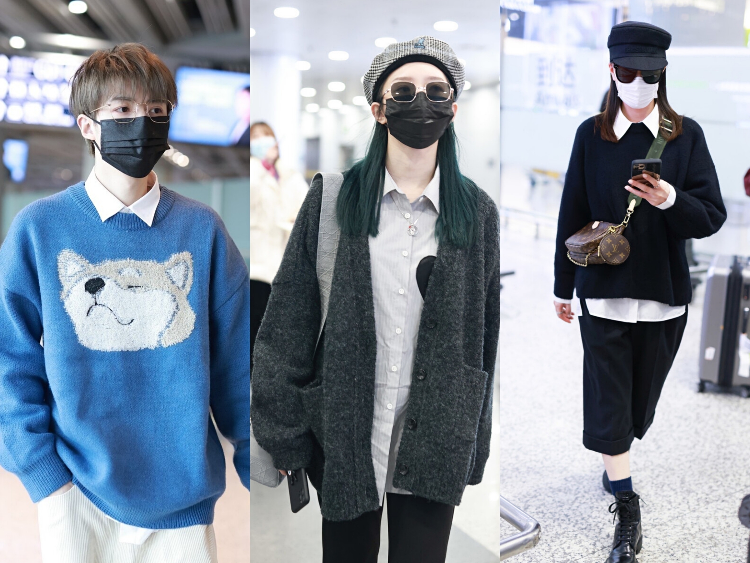 搭配|孟晚舟3穿旧衣现身,同款条纹衫叠穿风格大变,搭瘦腿裤露出脚镣