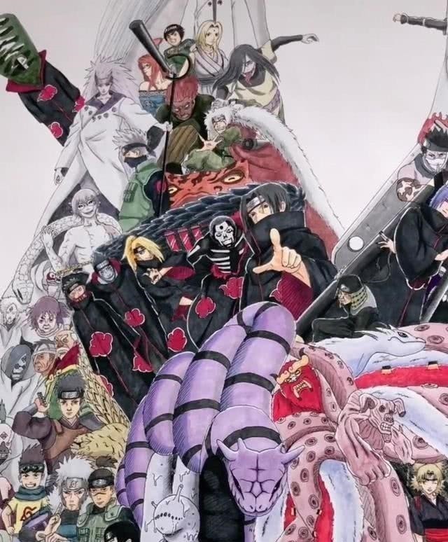 手绘|火影忍者大神手绘佐助,当镜头下移衣服上时,00后少画一人