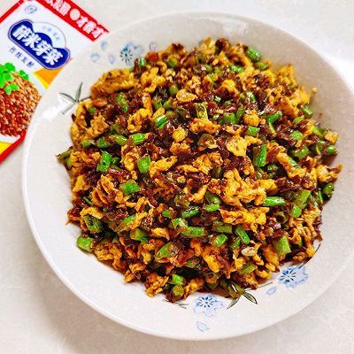 豆角|芽菜鸡蛋炒豆角
