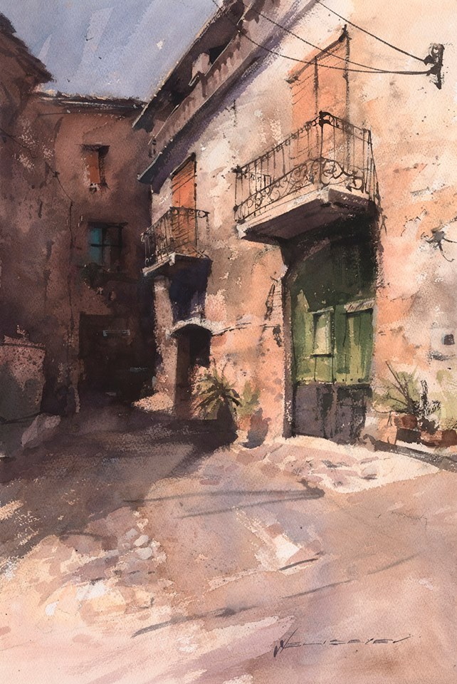 弗拉迪斯拉夫!印象水彩/美国当代艺术家弗拉迪斯拉夫水彩作品