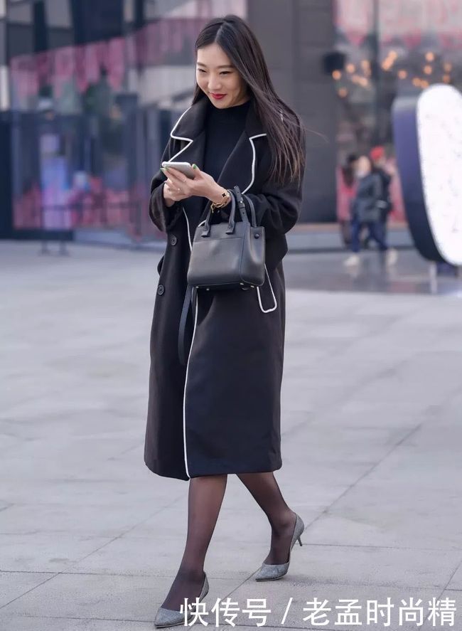 搭配了一|秋冬时尚通勤风穿搭,羊毛呢大衣+半身裙搭配,简单大方有气质