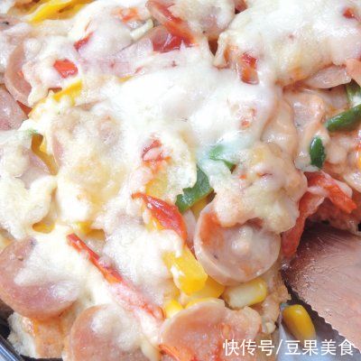 面包粒|#丘比三明治#烤爆汁肠仔玉米芝士层层三明治