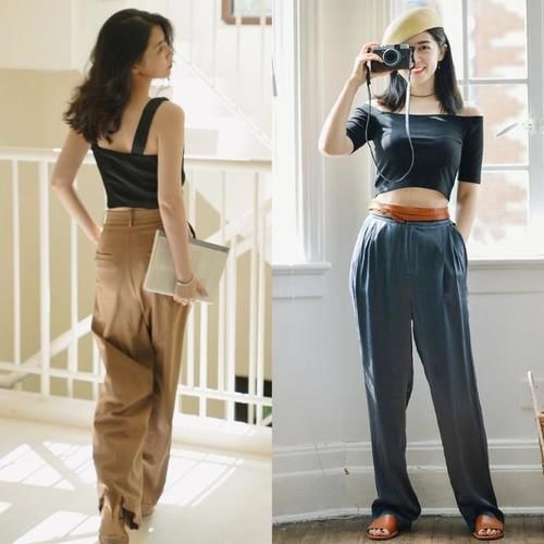 裤腿|穿阔腿裤，如何搭配上衣、鞋子？教你几招穿搭干货，三木亲身演绎