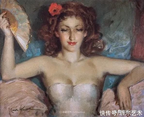 何塞·|西班牙画家何塞·克鲁斯·埃雷拉女性人物油画作品欣赏