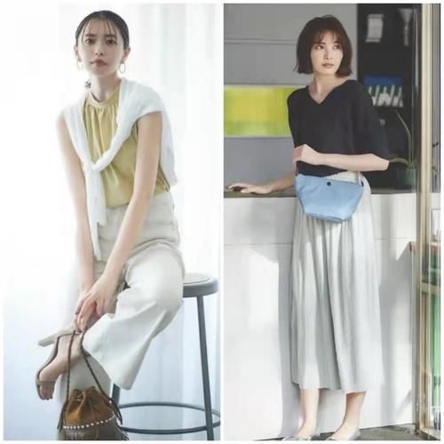 阔腿裤|夏日基础款怎么穿才显气质?宫田惠子教你这样穿,精致优雅又好看