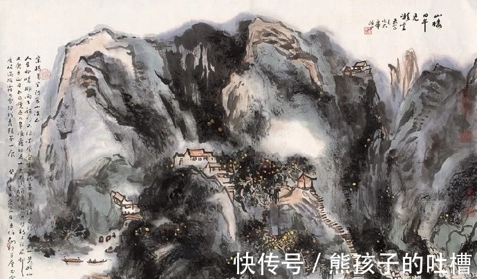 中国美术|他是史论界的泰斗,画画虽然是副业,墨开七色!王伯敏山水画