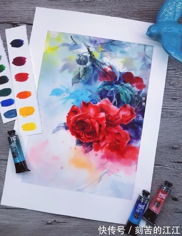 花瓣@水彩这样画,也太美了吧!居然把花瓣画出透明的感觉,看完忍不住保存!