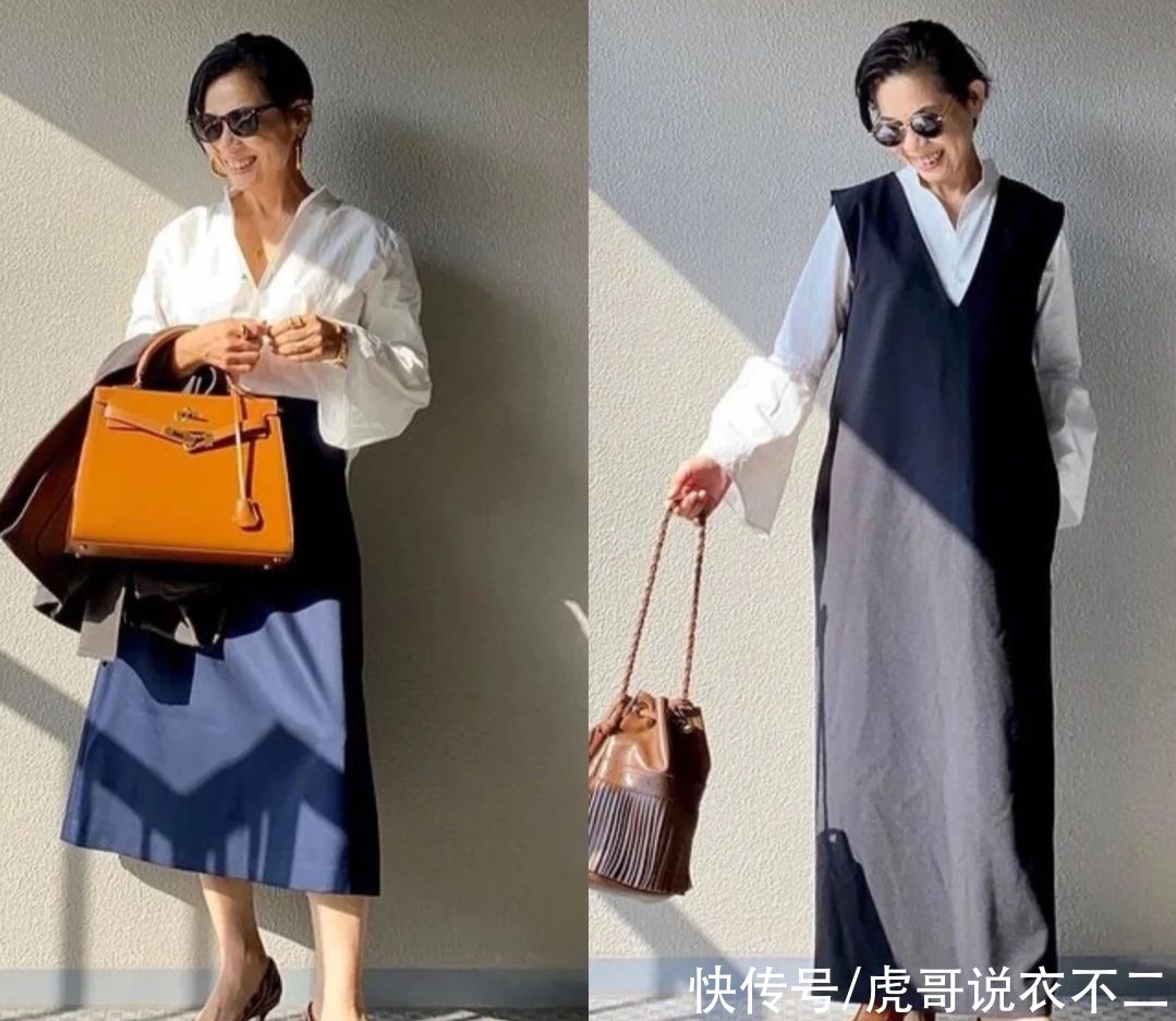 衬衫|女人年近60少穿“大红大绿”，学日本博主这么穿，简约大方又年轻