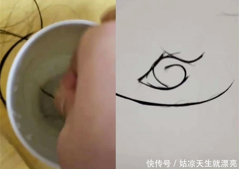 作画|美术生把头发剪下来作画,当看到成品那一刻,网友:不淡定