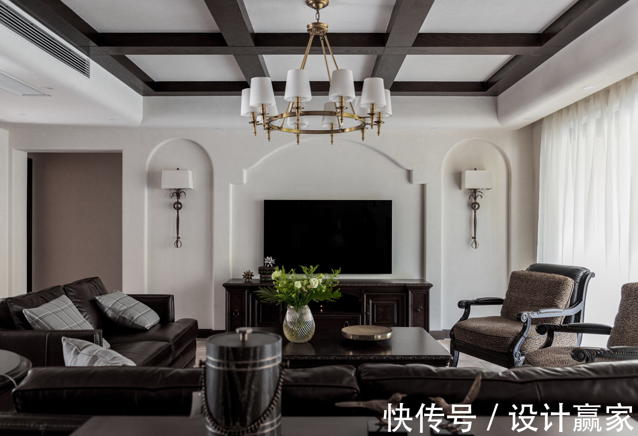 美式|175㎡纯正美式,90万打造的沉稳三居,生活质感由此体现