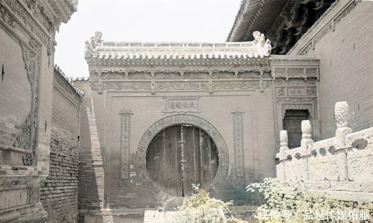 老照片：1930年代西安化觉巷清真大寺，楼台庭院，景色怡人