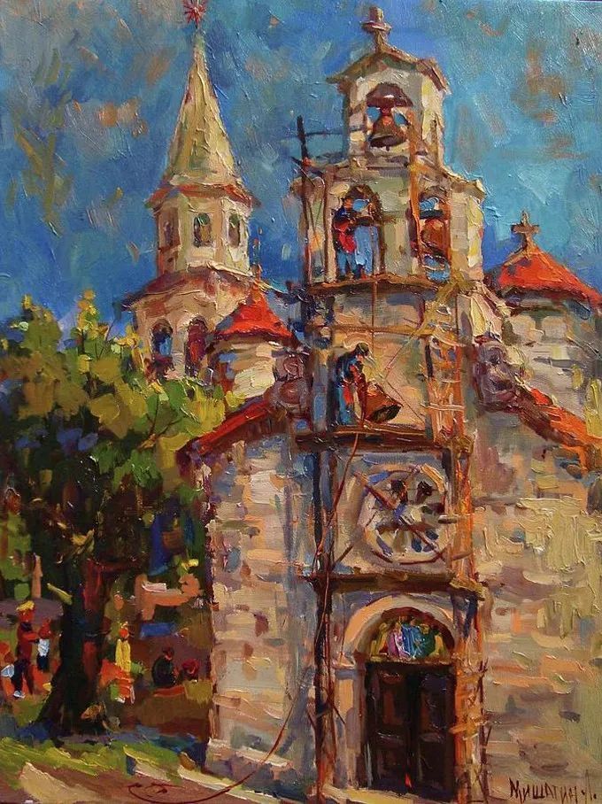 油画&浓郁的色彩,俄罗斯画家安德烈·米沙金的风景油画(二)