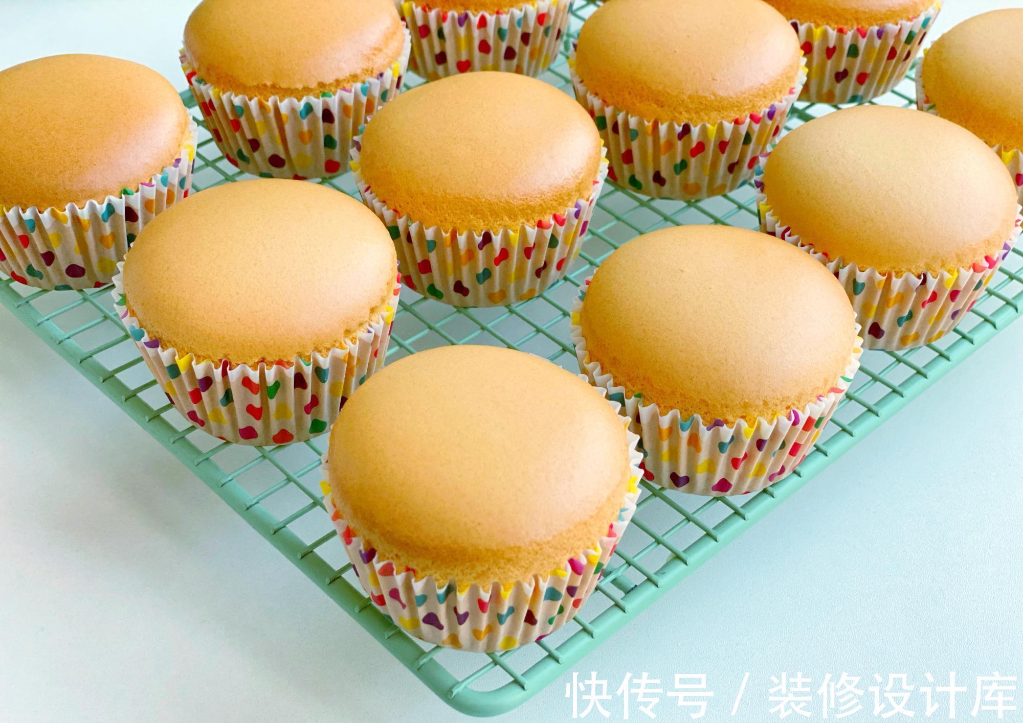 不回缩不塌陷,100%成功率的纸杯蛋糕,详细做法大公开