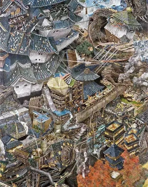 东京艺术大学$一幅画画了3年,细到要用放大镜,他把钢笔画玩到了极致
