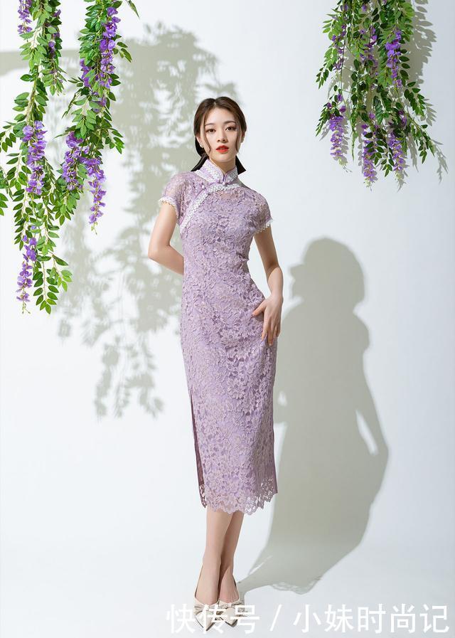 蕾丝|入夏穿“旗袍”炸街,优雅高级显气质,30+女人都看好了