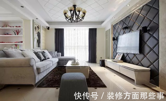 升降机|105平简欧三居室房，欧式设计融入黑白灰色带出不凡的空间感