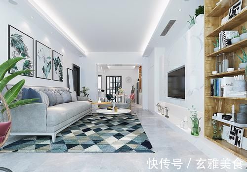 色调|100平现代风极简家，浅色系混搭设计，让整个内景充满浪漫气息