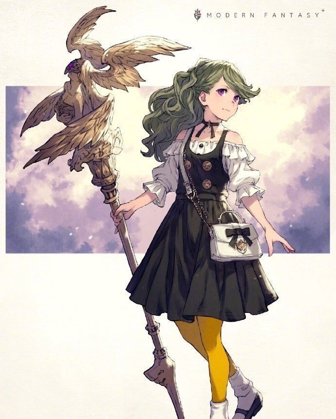 JK!这位画师笔下的JK小姐姐太帅了,一手拿书包,一手拿武器