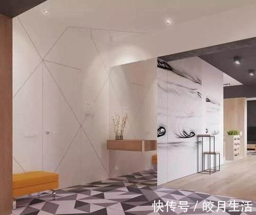 大面积|玄关，别再通铺瓷砖了，当下年轻人都喜欢这样装，也太好看了吧
