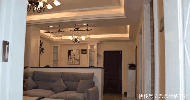 电视柜|92平小三居, 客厅小吧台很满意, 白色电视柜特别喜欢