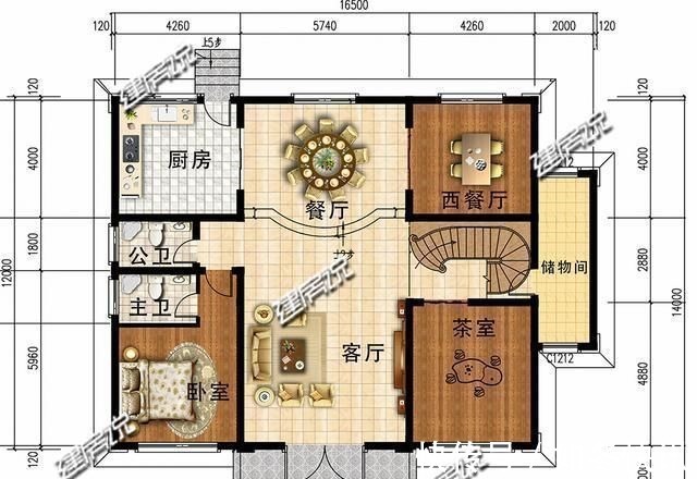 小天地|精致典雅的二层新中式别墅,不仅住的舒服,家庭也很幸福