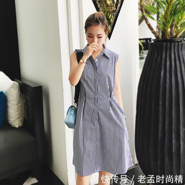 棉麻 还在穿短款衬衫就过时了,现在流行时髦衬衫裙,显瘦也显女人味