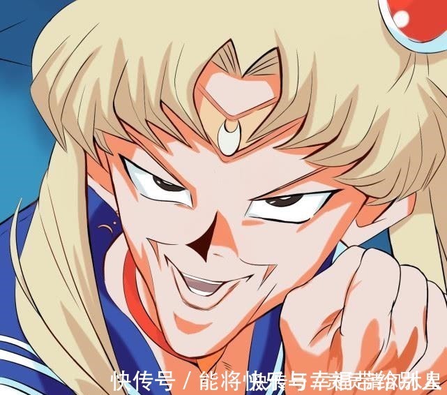 编辑搜图@各个版本不同画风的月野兔,看到路飞版本的水手月,我被逗笑