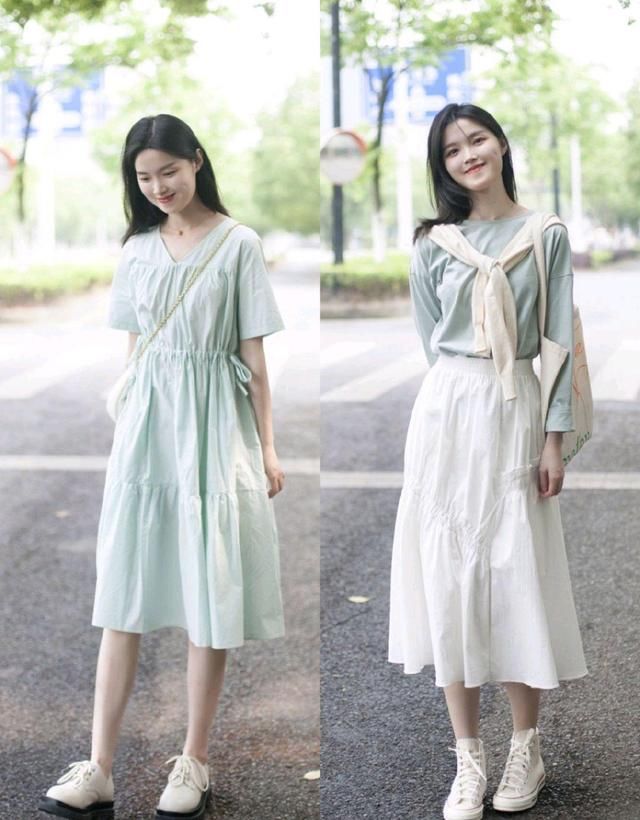 快收起你的阔腿裤，甜美温柔的小裙子更流行，清爽舒适还有气质