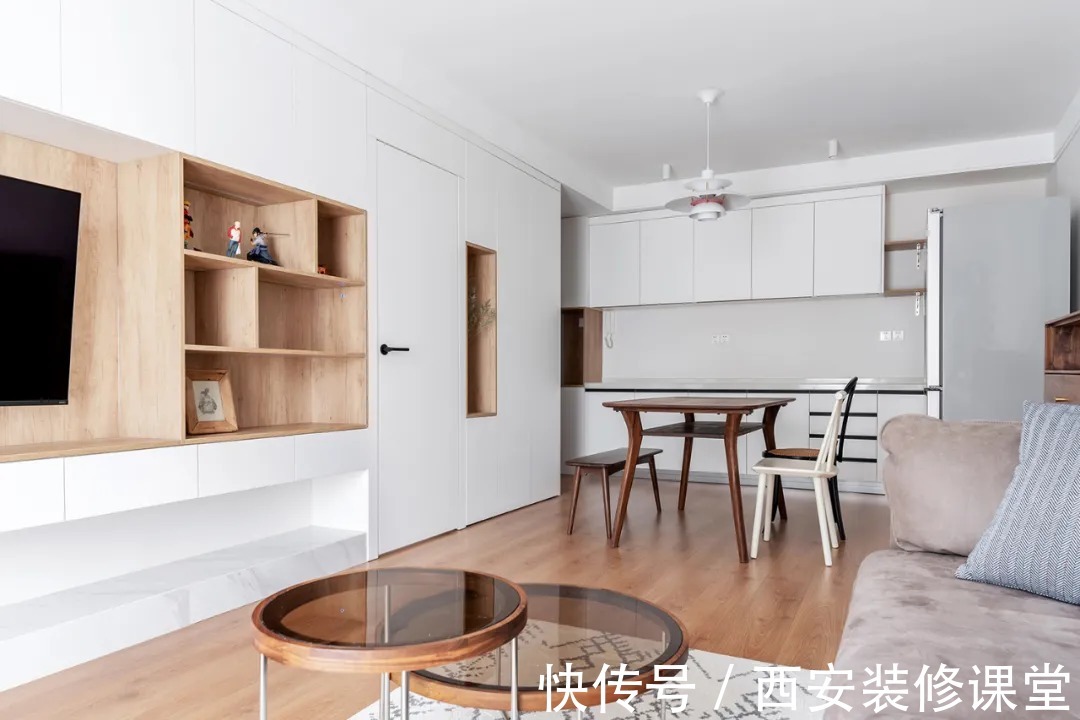 餐厅|90㎡两室简约,超级收纳不过时