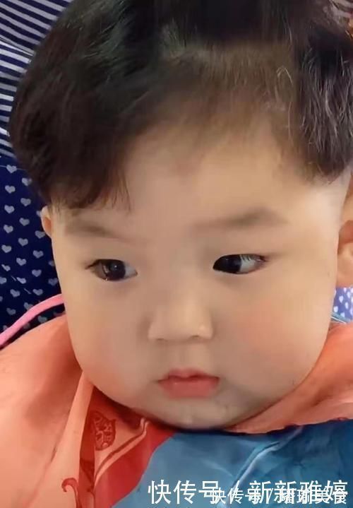 小猪仔|姥姥给宝宝剃头,宝宝紧张到眉毛“抽筋”,妈妈笑问:你这是有多害怕?