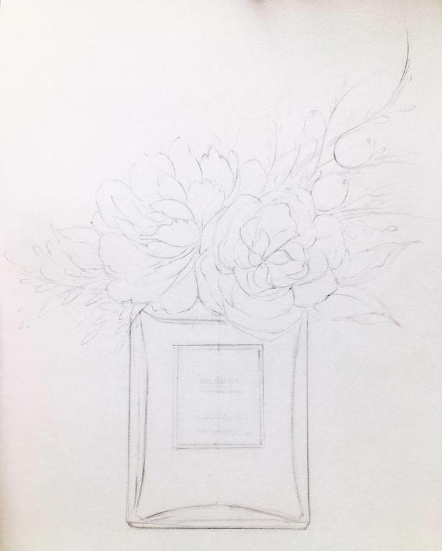 香水瓶|画画如何不“歪”,运用整体概括思维找型,香奈儿CoCo,彩铅教程