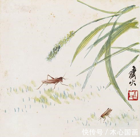 草虫#白石老人草虫作品欣赏“可惜无声”