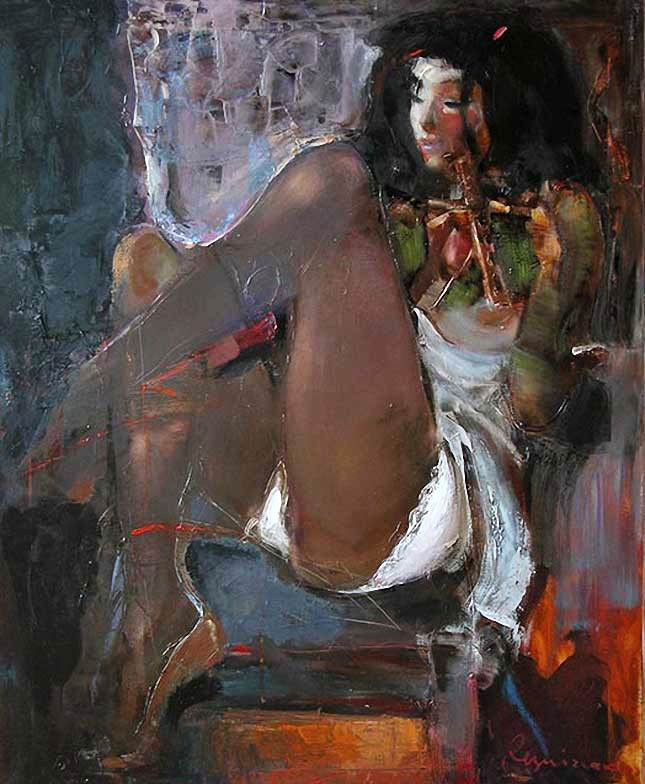 谢尔盖$乌克兰画家谢尔盖 瑞斯里什柯的油画,别有风味!