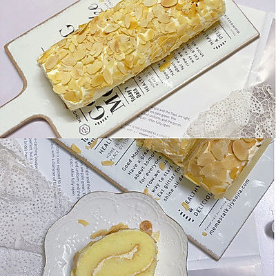 咸奶油杏仁片蛋糕卷
