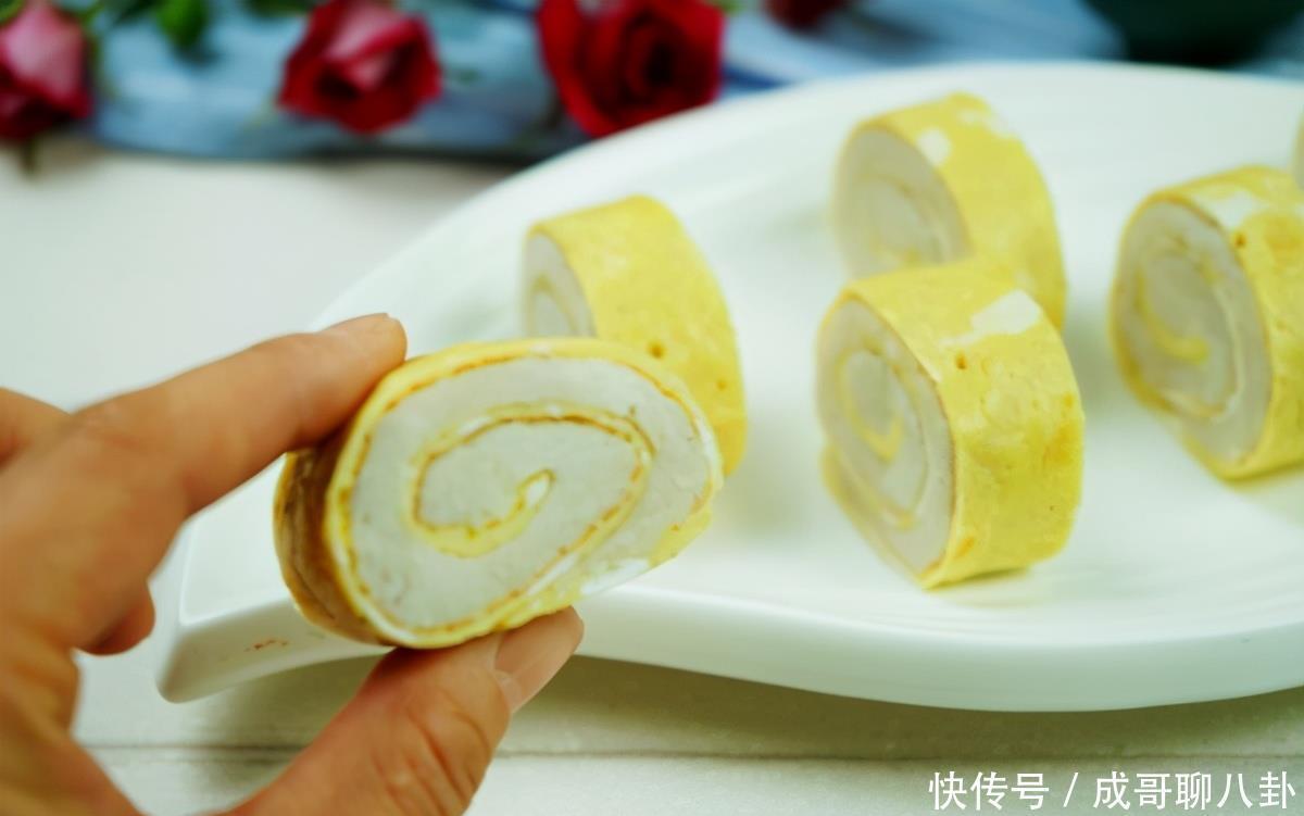 芋头新吃法,一蒸一卷,营养美味颜值高,比买的甜品还好吃